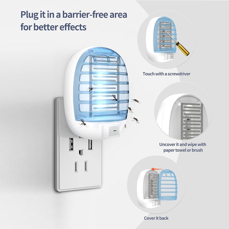 NYATNO 2 Packs Indoor Bug Zappers, Fly Traps for Indoors, Insect Traps for Home Mosquito Killer - Image 3